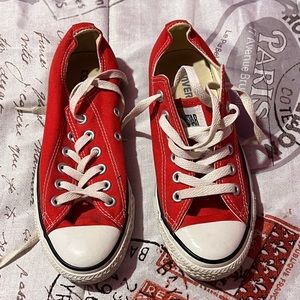 Gently used , red converse